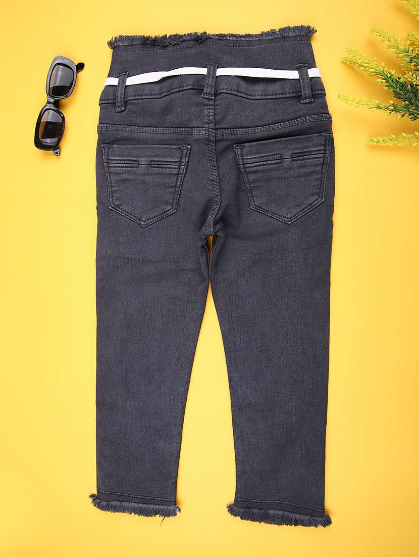 girls solid mid rise jeans - 22171713 -  Standard Image - 1