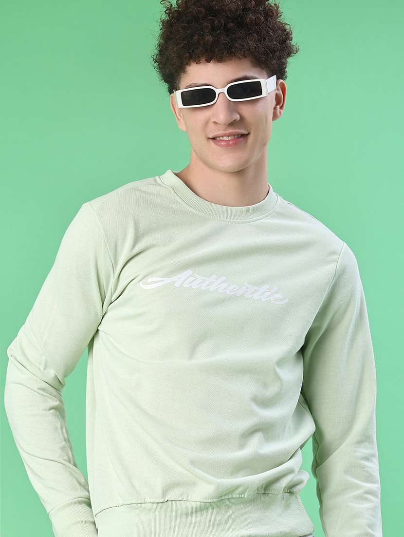 men chest print long sleeve regular fit sweatshirt - 22171764 -  Standard Image - 1