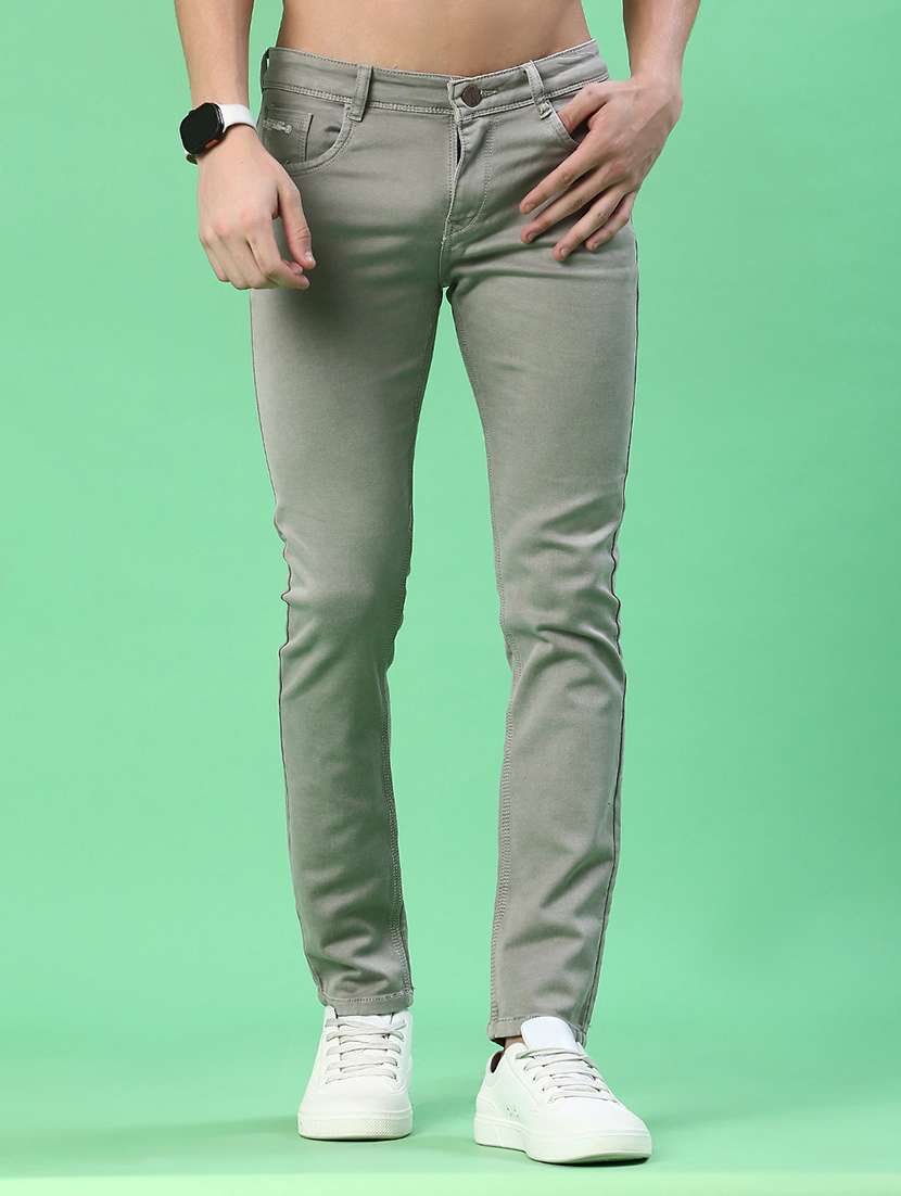 men plain mid rise full length jean - 22171782 -  Standard Image - 1