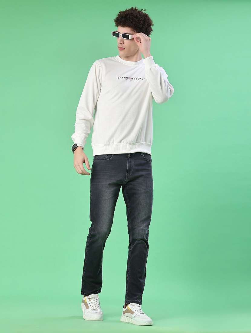 men chest print long sleeve regular fit sweatshirt - 22171865 -  Standard Image - 4