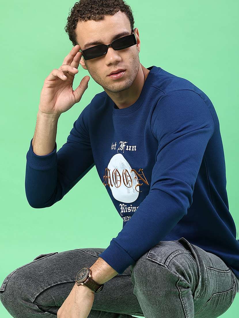 men front print long sleeve regular fit sweatshirt - 22171867 -  Standard Image - 1