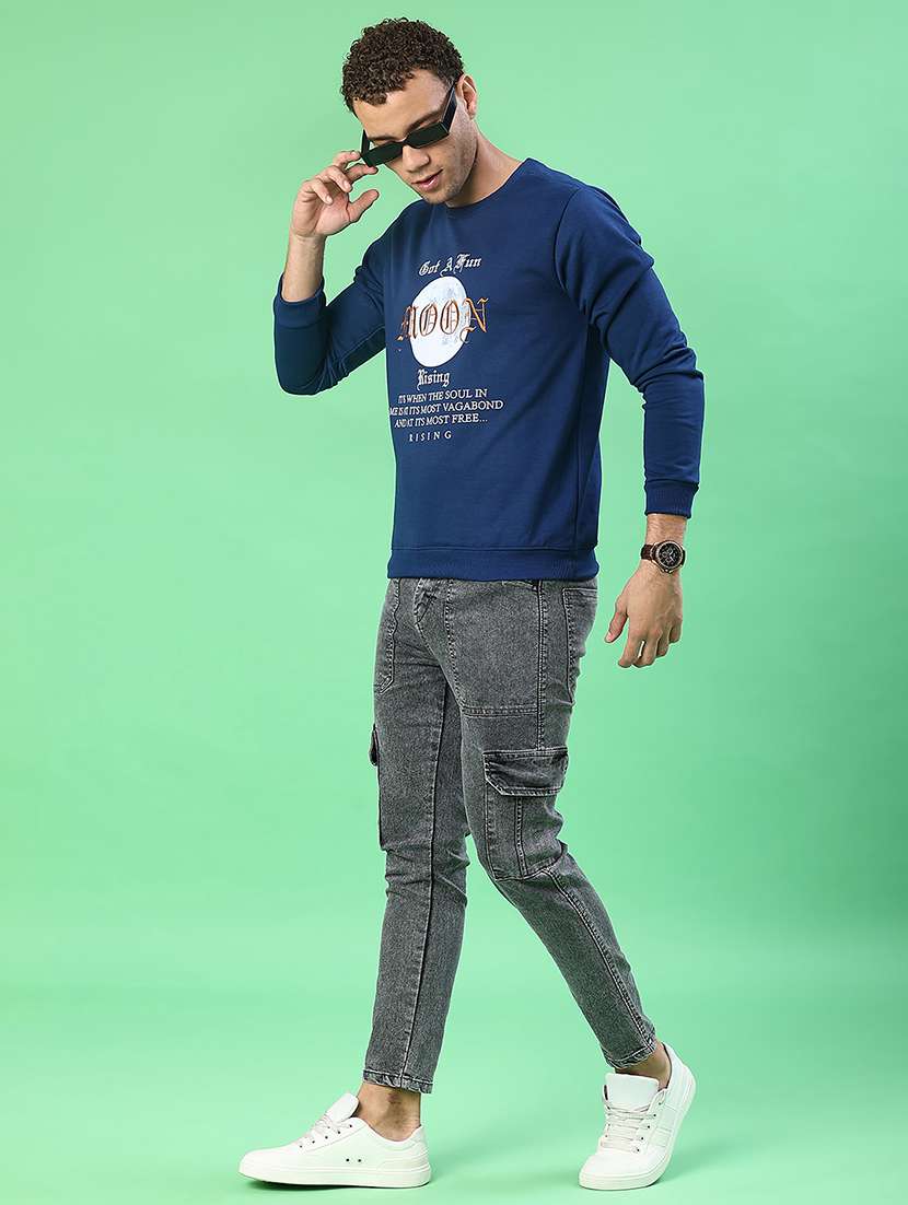 men front print long sleeve regular fit sweatshirt - 22171867 -  Standard Image - 4