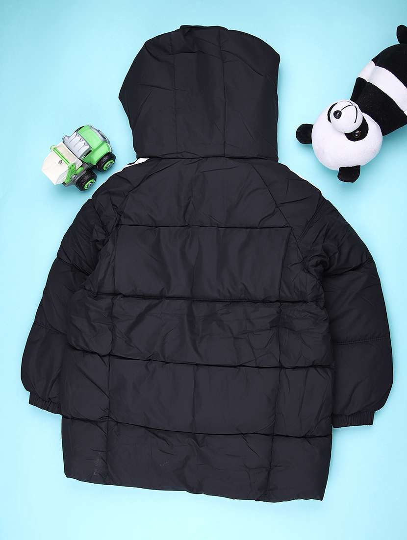 girls solid long sleeve hooded quilted jacket - 22171966 -  Standard Image - 1