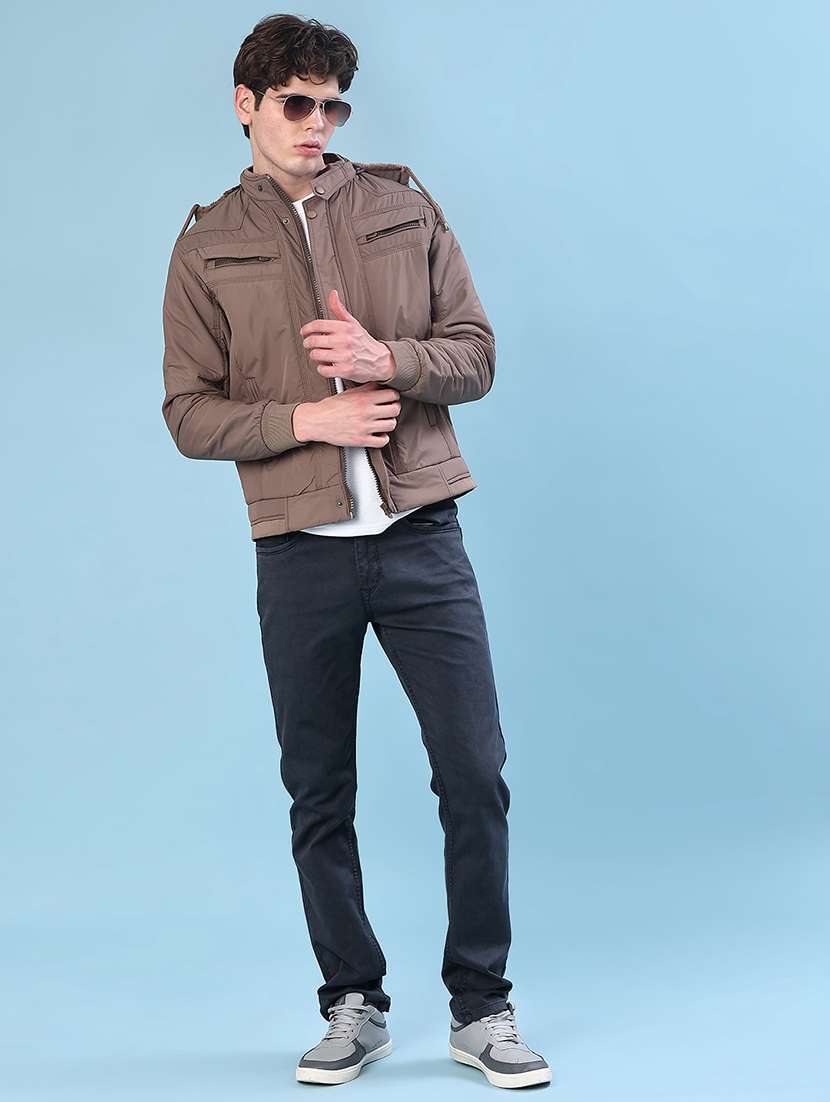 men solid long sleeve lightweight bomber jacket - 22171980 -  Standard Image - 4