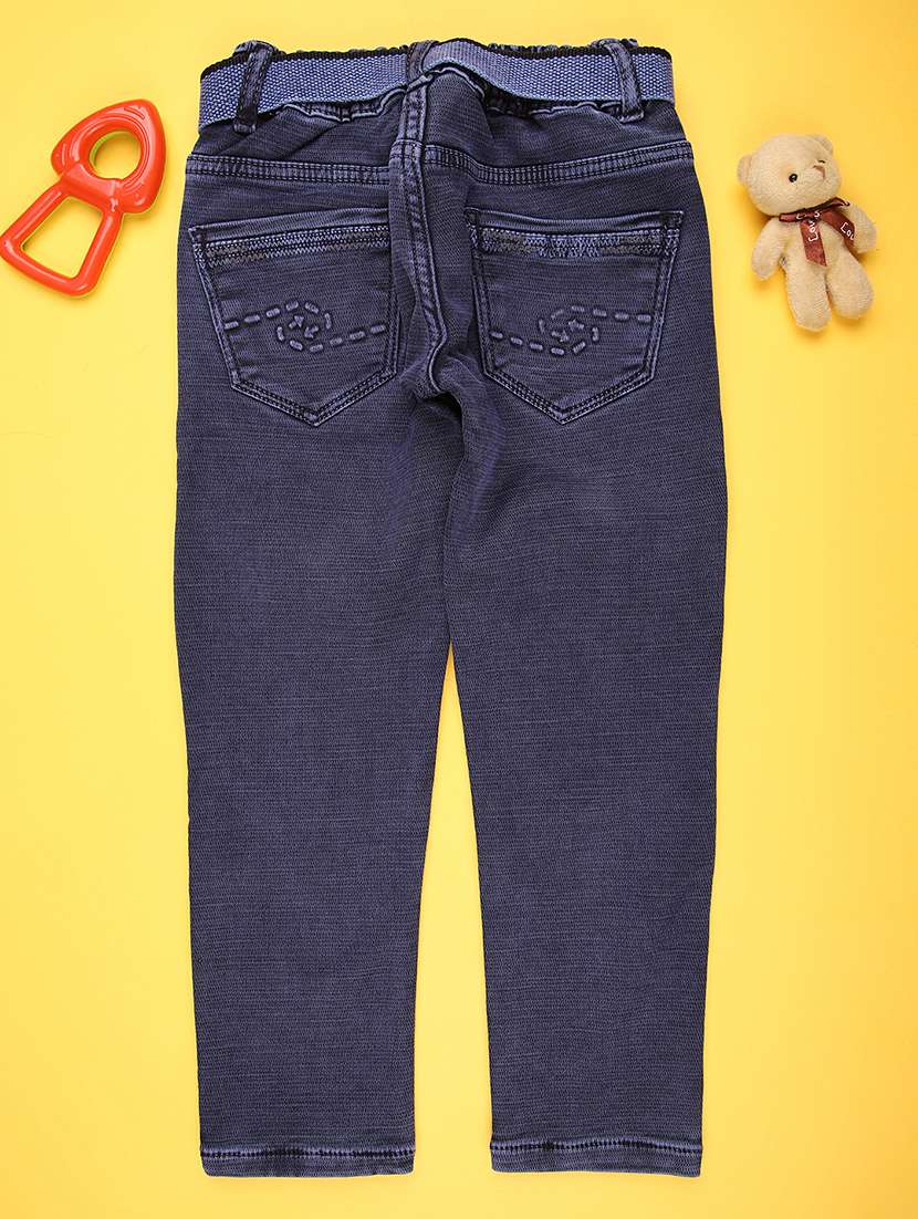 boys plain mid rise jeans - 22171996 -  Standard Image - 1