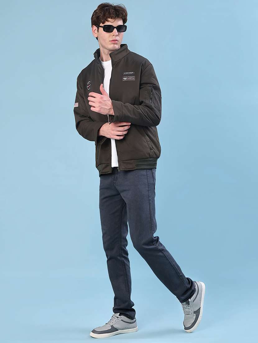 men solid long sleeve lightweight bomber jacket - 22172004 -  Standard Image - 4