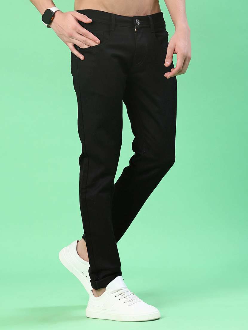 men plain mid rise full length jean - 22172091 -  Standard Image - 1