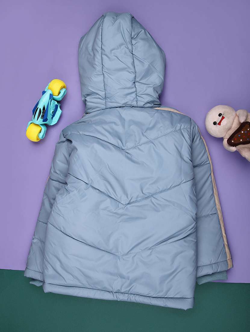 kids solid long sleeve hooded quilted jacket - 22172116 -  Standard Image - 1