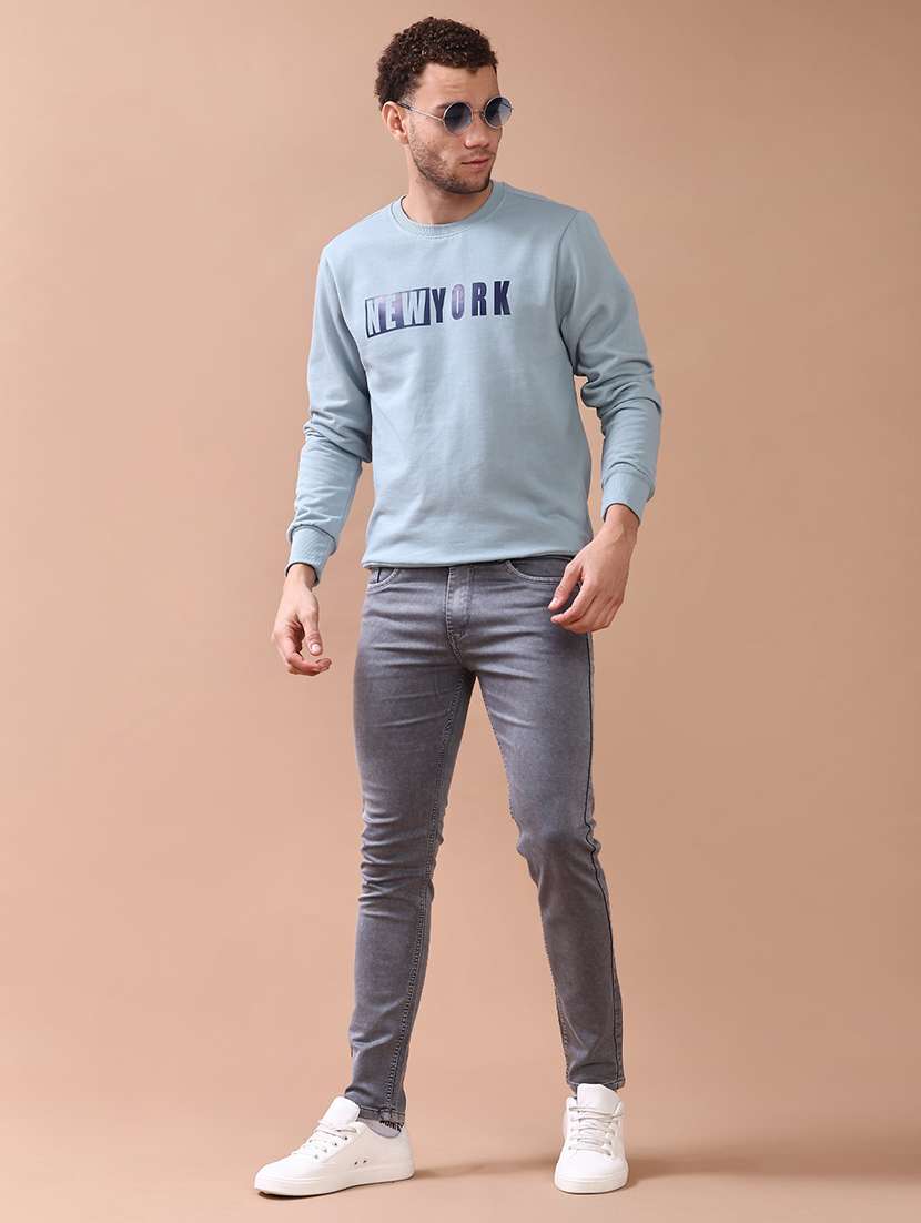 men chest print long sleeve regular fit sweatshirt - 22172122 -  Standard Image - 4