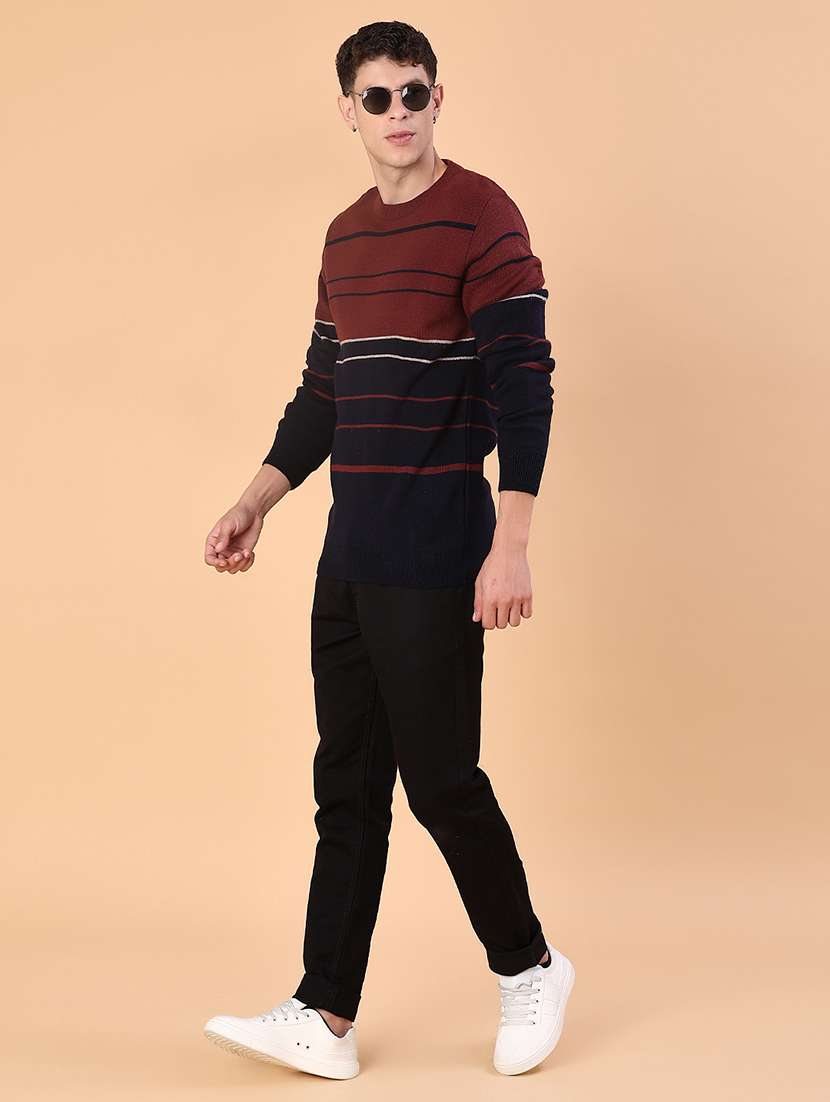 navy blue cotton blend pullover - 22172146 -  Standard Image - 4