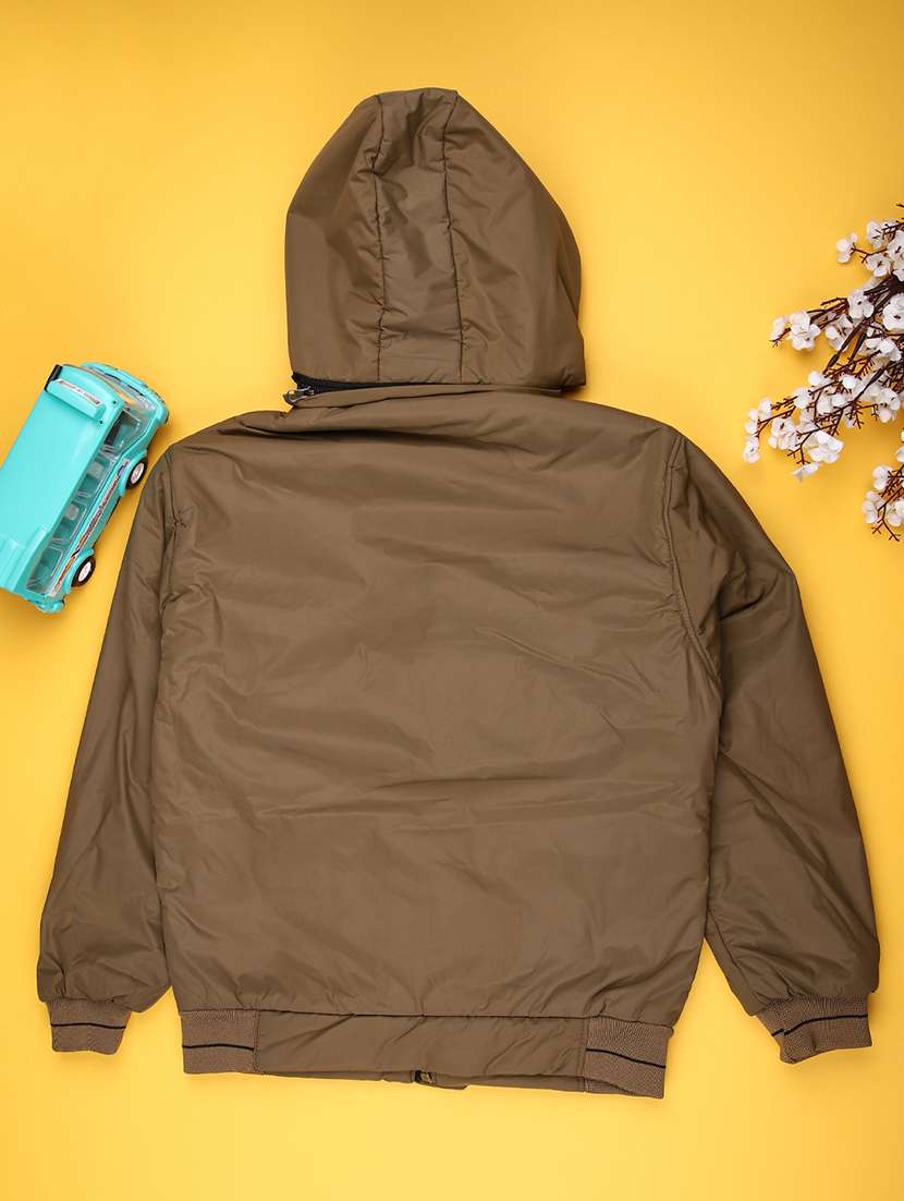 kids solid long sleeve hooded quilted jacket - 22172148 -  Standard Image - 1