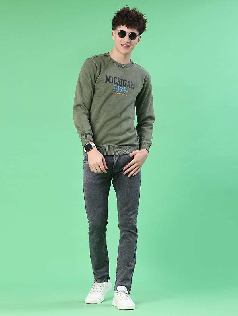 men chest print long sleeve regular fit sweatshirt - 22172170 -  Standard Image - 4