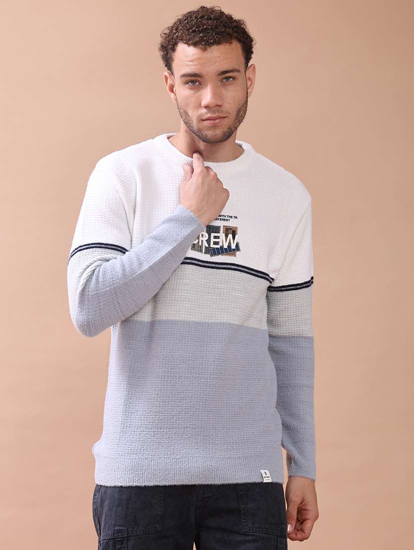 men self design long sleeve regular fit pullover  - 22172196 -  Standard Image - 1
