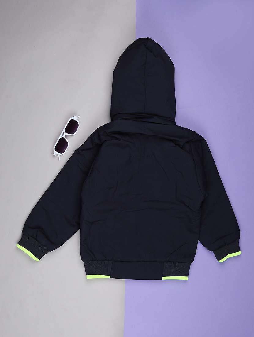 boys navy blue hooded casual jacket - 22172233 -  Standard Image - 1