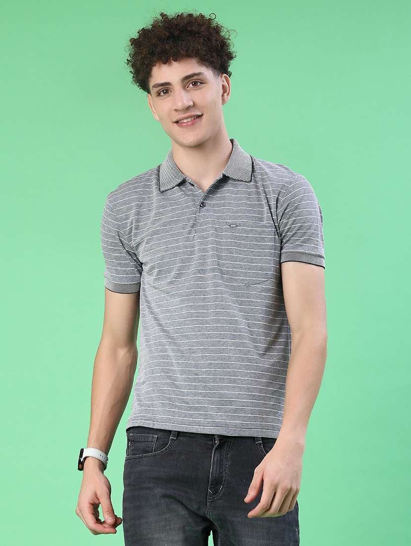men striped short sleeve slim fit t-shirt - 22172298 -  Standard Image - 1