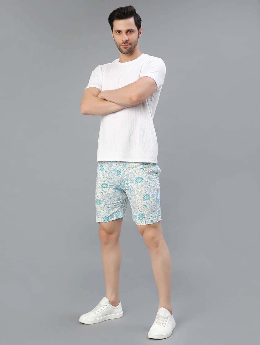 men printed mid rise shorts - 22172596 -  Standard Image - 4