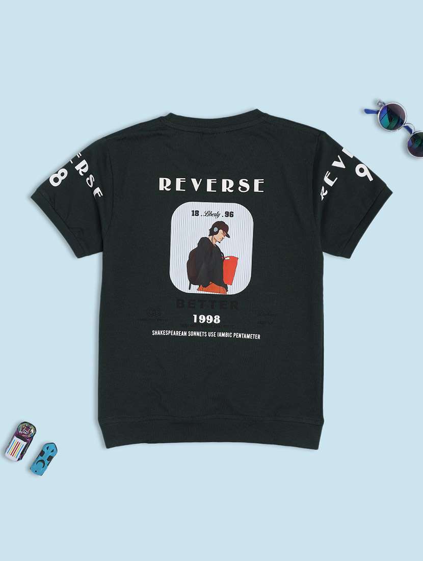 green cotton blend tshirt - 22172632 -  Standard Image - 1