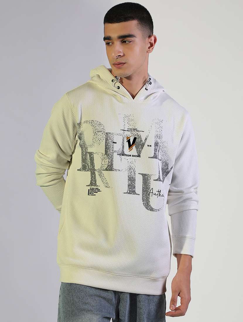 men printed long sleeve hooded sweatshirt - 22173620 -  Standard Image - 1