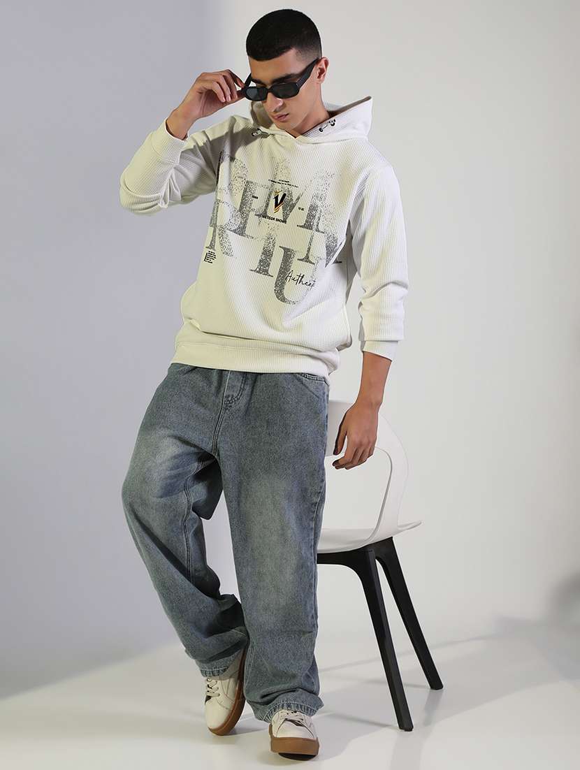 men printed long sleeve hooded sweatshirt - 22173620 -  Standard Image - 4