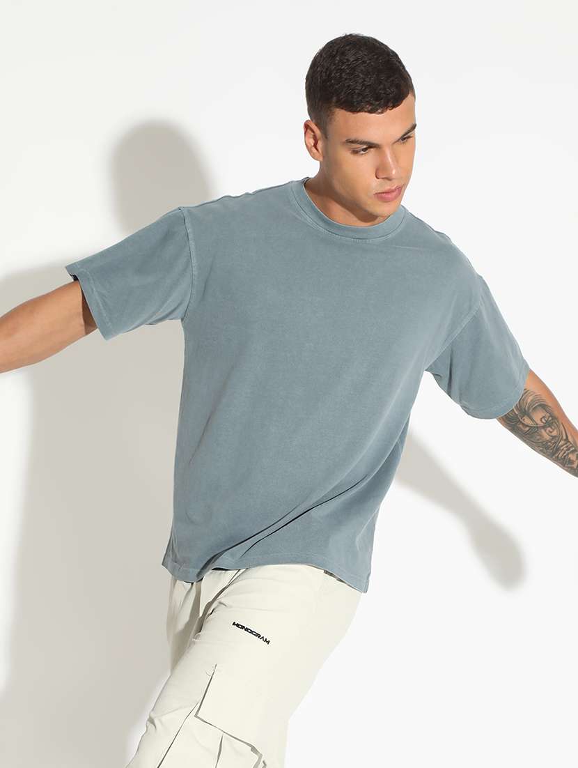 men solid short sleeve loose fit t-shirt - 22173621 -  Standard Image - 4