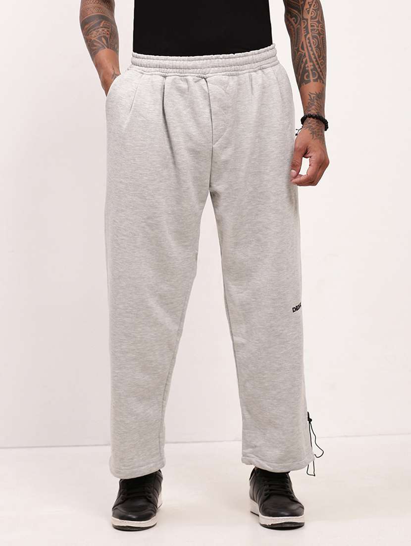 men solid mid rise full length track pant - 22173642 -  Standard Image - 1