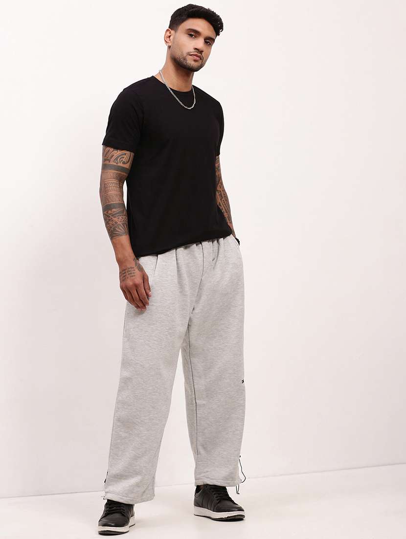 men solid mid rise full length track pant - 22173642 -  Standard Image - 4