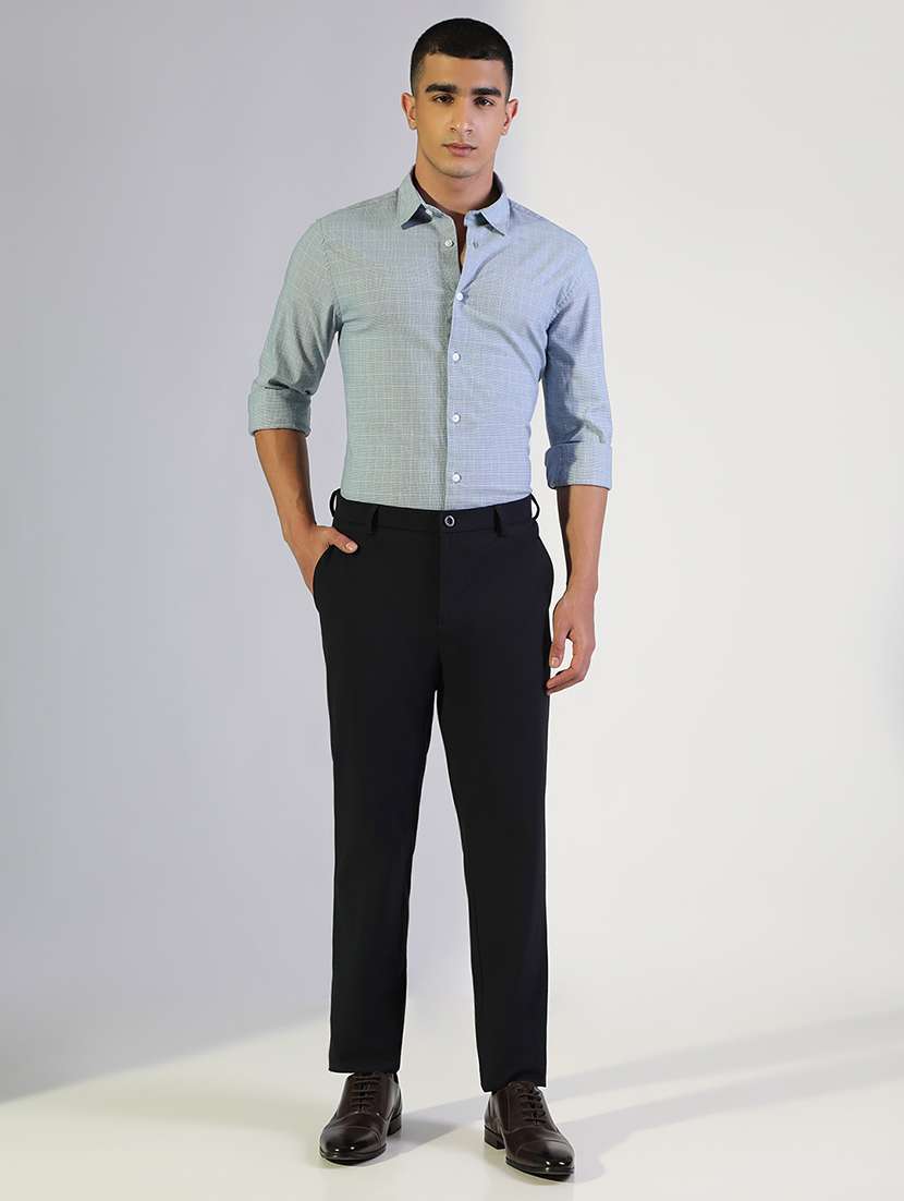 men checkered collared long sleeve shirt - 22173670 -  Standard Image - 4