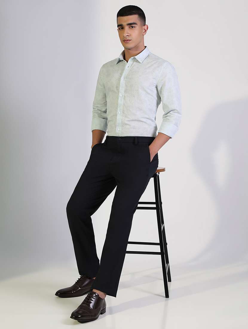 men printed collared long sleeve shirt - 22173691 -  Standard Image - 4