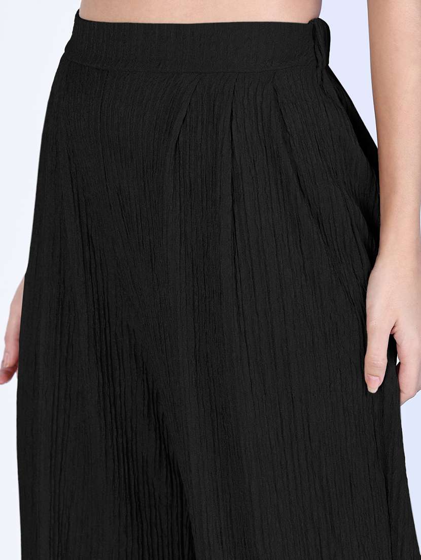 women solid top and trouser co-ord set - 22173710 -  Standard Image - 6