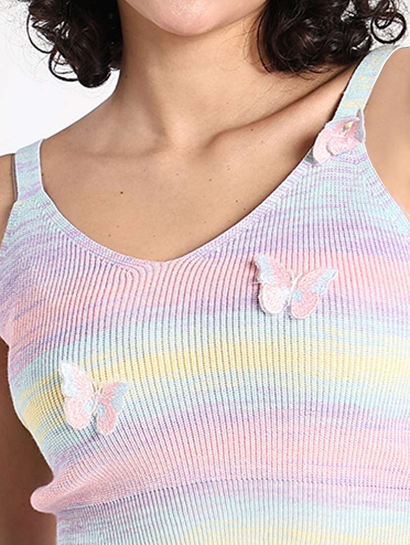 women printed shoulder strap crop top - 22173747 -  Standard Image - 6