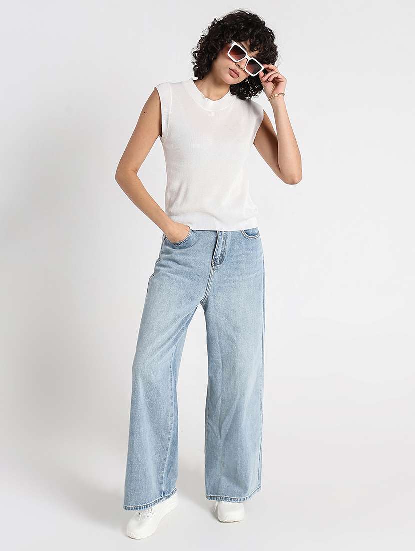 women solid round neck sleeveless top - 22173750 -  Standard Image - 6