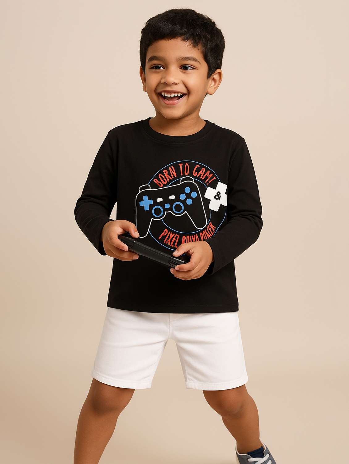 boys printed long sleeve t-shirt - 22173769 -  Standard Image - 1