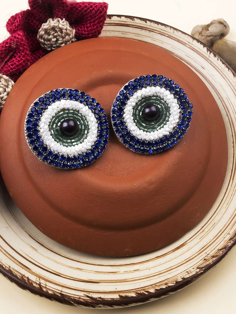 handmade evil eye studs