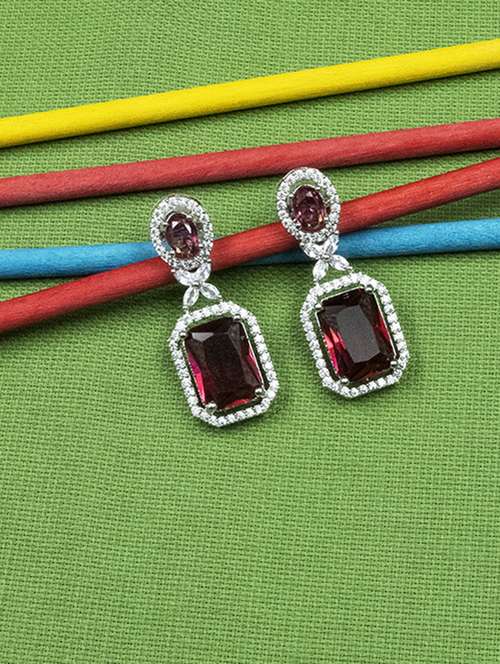 elegant designer red fashion party earrings - 22173805 -  Standard Image - 0