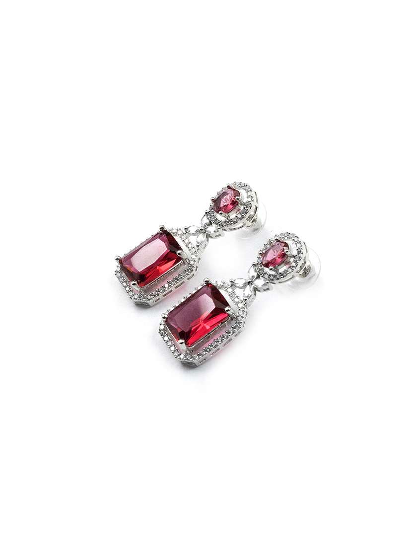 elegant designer red fashion party earrings - 22173805 -  Standard Image - 4