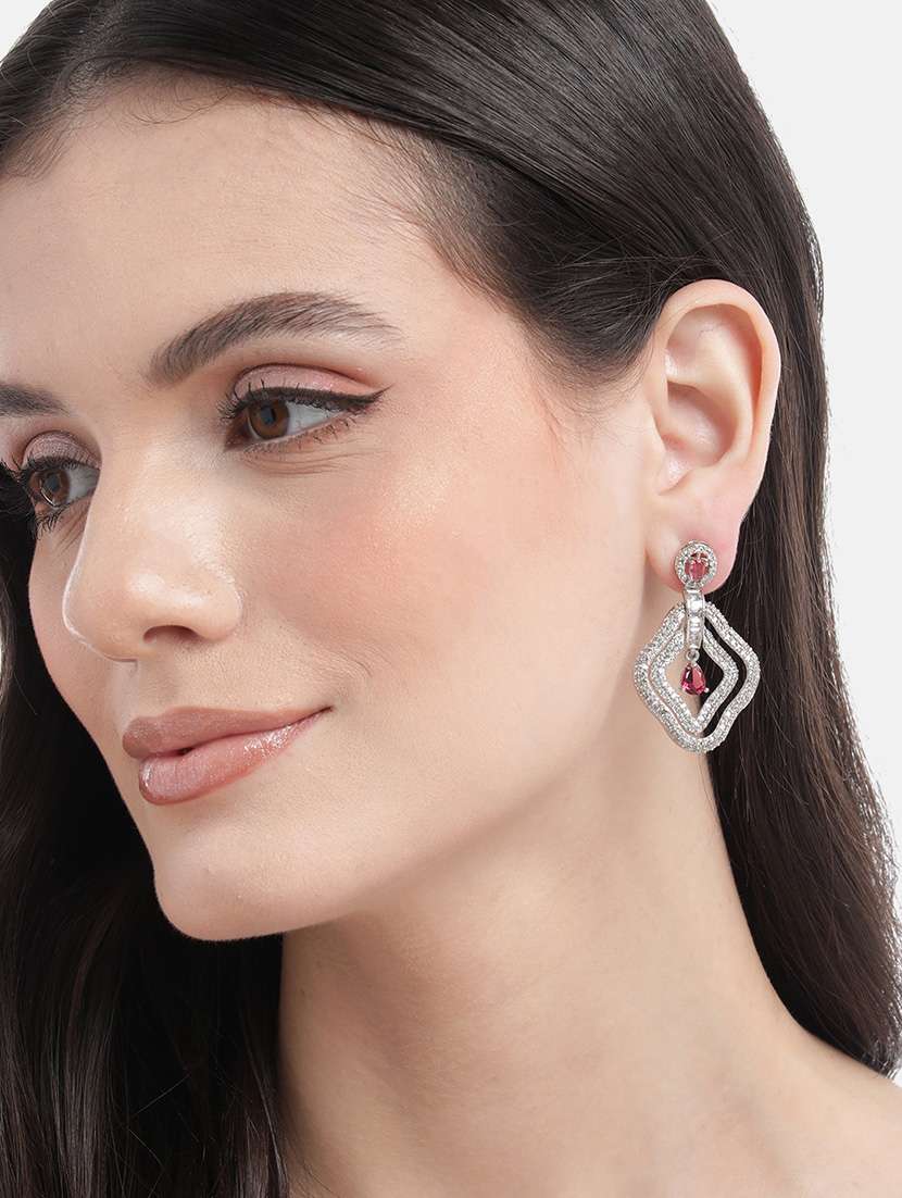 designer red ad leaf earrings - 22173817 -  Standard Image - 1
