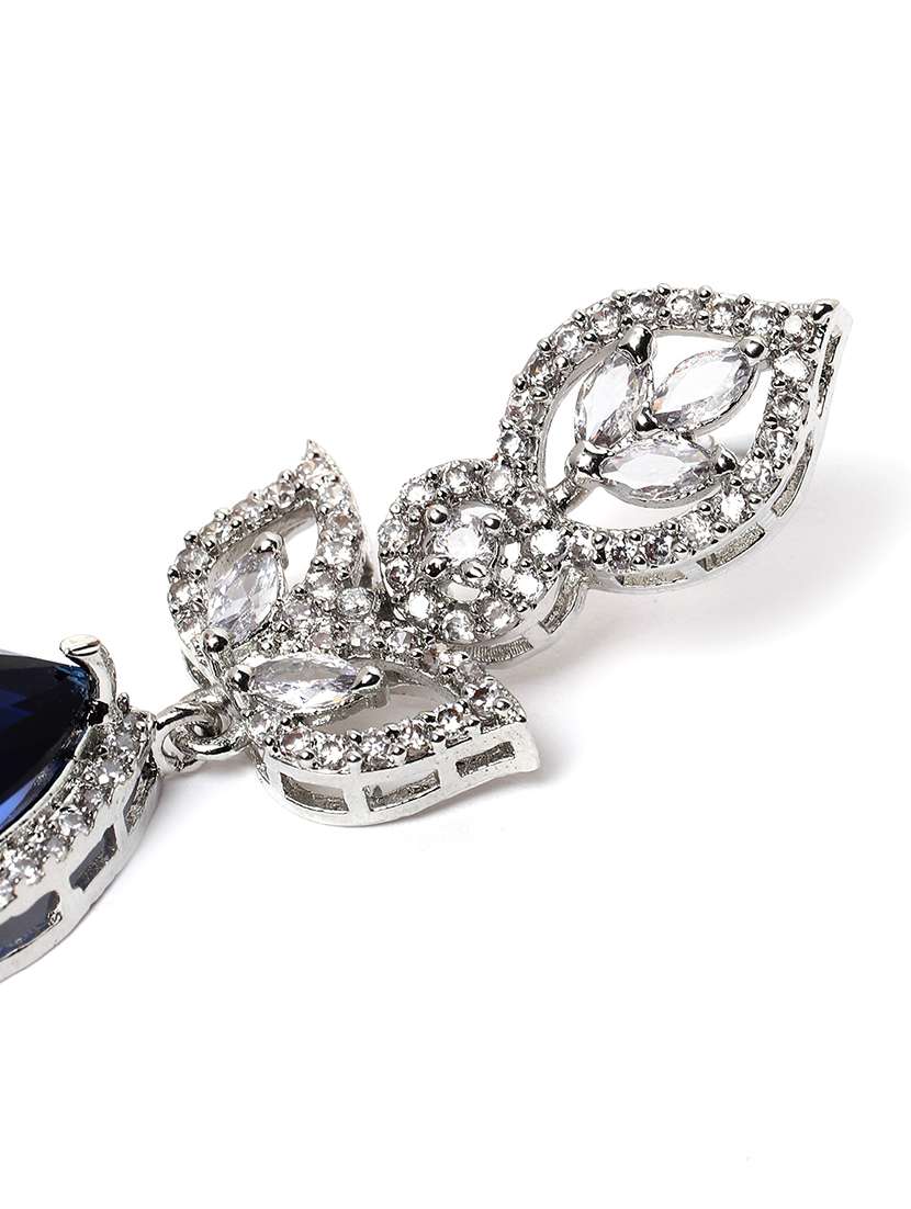 luxurious blue ad drop earrings - 22173818 -  Standard Image - 4
