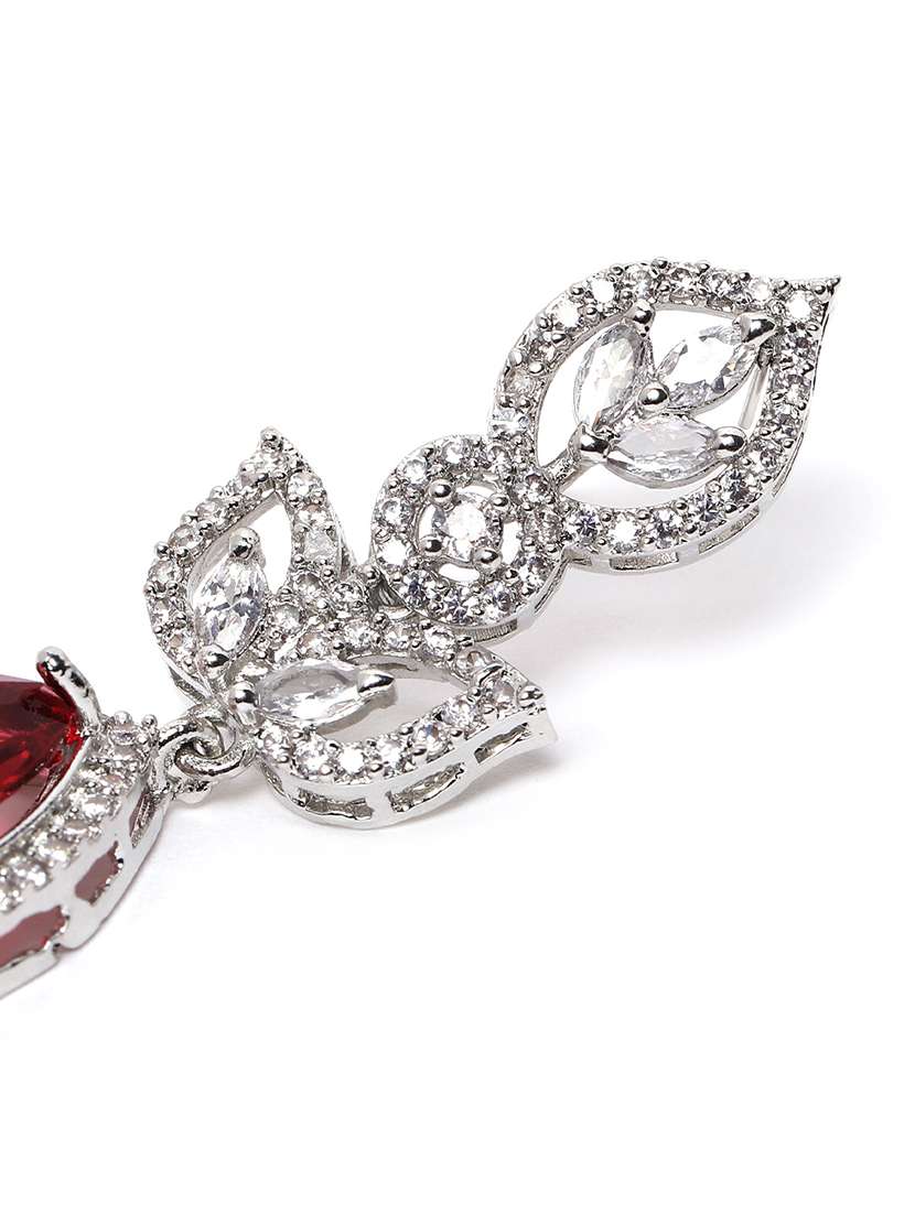 luxurious red ad drop earrings - 22173820 -  Standard Image - 4