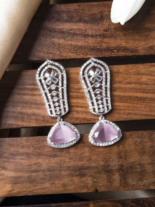 pink cascade long ad statement earrings - 22173828 -  Standard Image - 0