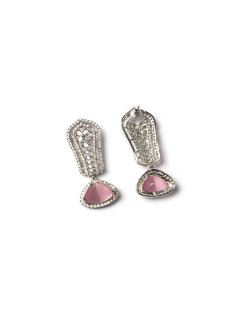 pink cascade long ad statement earrings - 22173828 -  Standard Image - 4