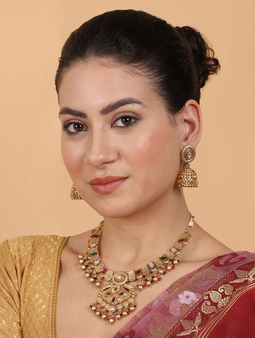 regal rajwadi kempu necklace set - 22173839 -  Standard Image - 1