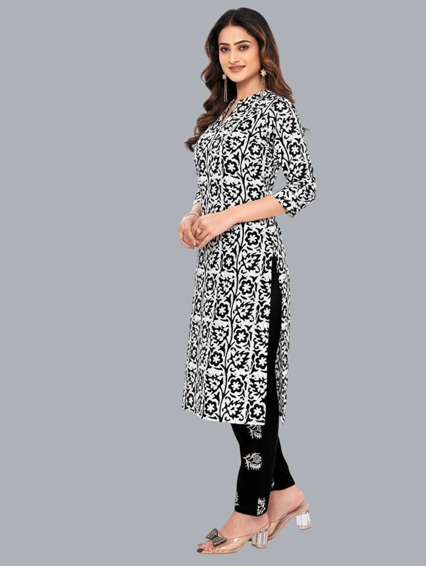 women batik printed three quarter sleeve kurta pant with dupatta set - 22173899 - Standard Image - 1