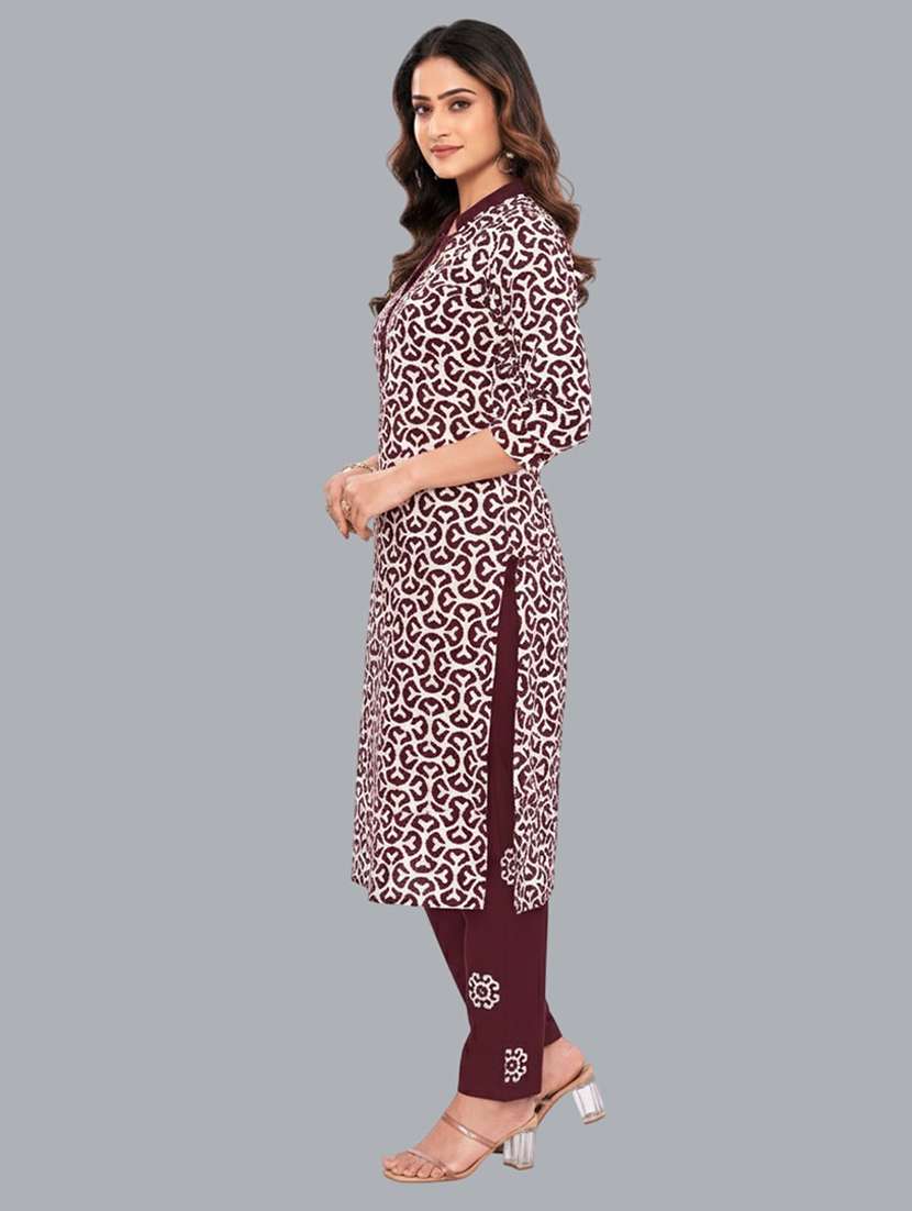 women batik printed three quarter sleeve kurta pant with dupatta set - 22173901 - Standard Image - 1