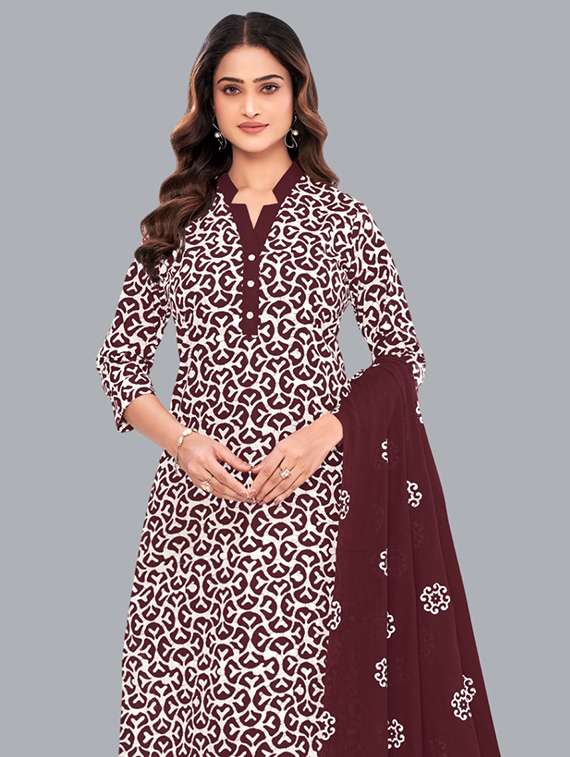 women batik printed three quarter sleeve kurta pant with dupatta set - 22173901 - Standard Image - 4