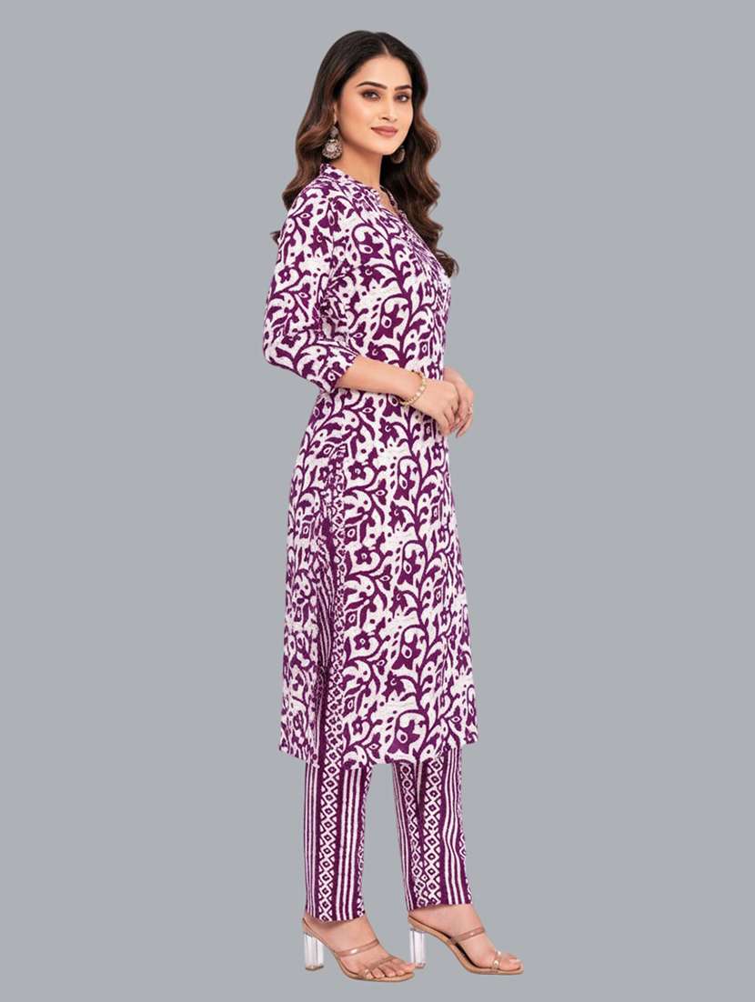 women batik printed three quarter sleeve kurta pant with dupatta set - 22173905 -  Standard Image - 1