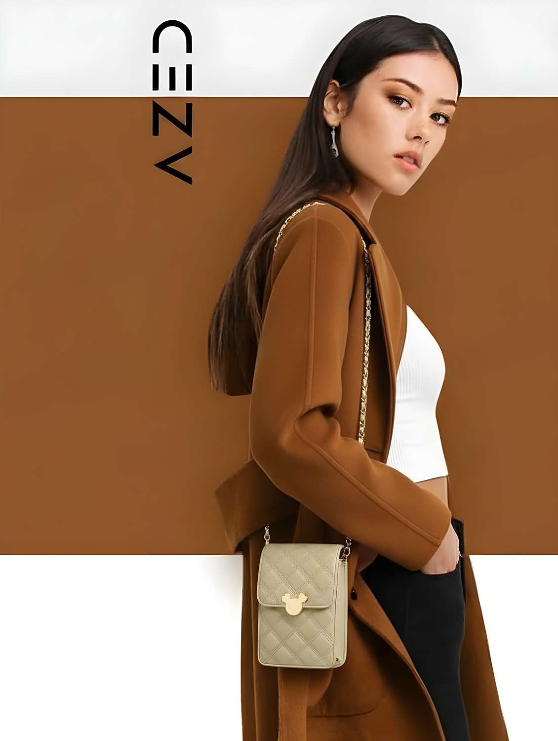 sling bag embellished chain strap bag - 22173918 -  Standard Image - 1