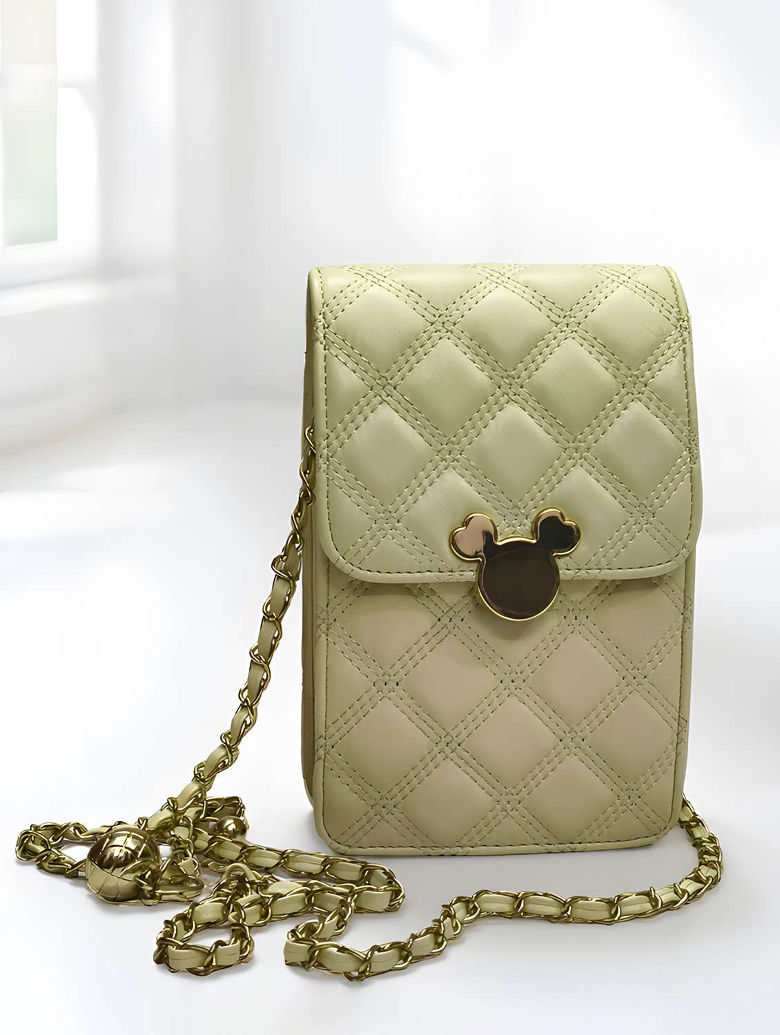 women textured sling bag with chain strap - 22173920 -  Standard Image - 1