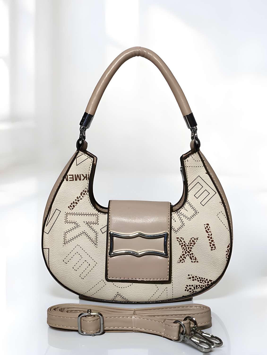 women printed leatherette sling bag with adjustable strap - 22173921 -  Standard Image - 1