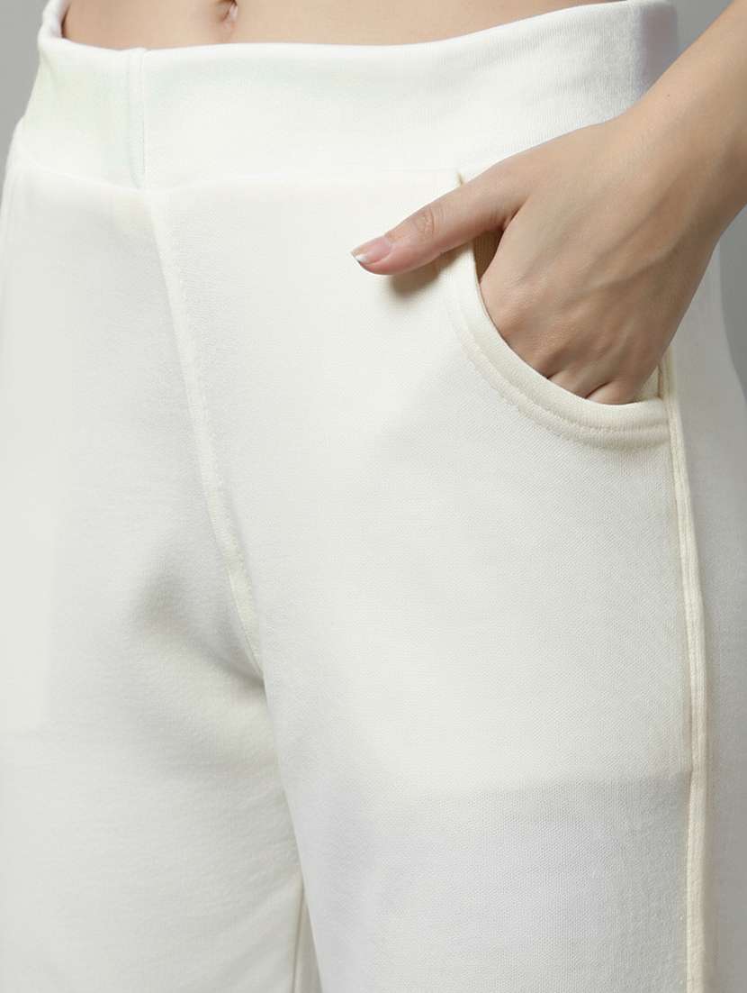 women solid mid rise pants - 22173955 -  Standard Image - 4