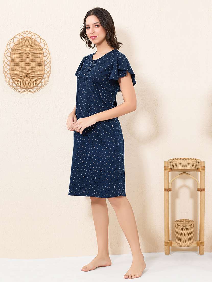 women printed short sleeve sleepshirt - 22173958 -  Standard Image - 1